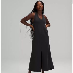 Lululemon Ease of it All V-Neck Midi Dress Black Size 6